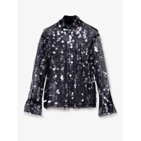 Voile top with maxi sequins