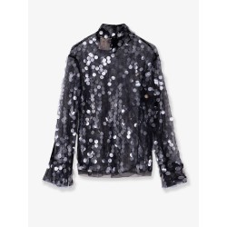 Voile top with maxi sequins