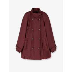 Nylon and cotton long jacket