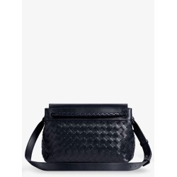 Andiamo Messenger shoulder bag in woven leather with Knot detail