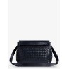 Andiamo Messenger shoulder bag in woven leather with Knot detail