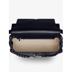 Andiamo Messenger shoulder bag in woven leather with Knot detail
