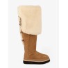 Suede and fur boots