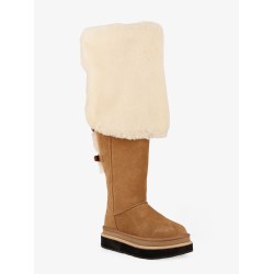 Suede and fur boots
