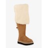 Suede and fur boots