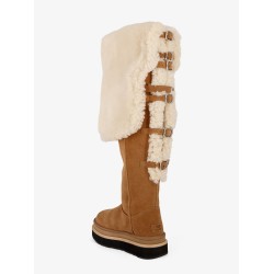 Suede and fur boots