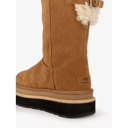 Suede and fur boots