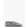 Ballet Flats suede and rubber ballerinas with glass eyelets