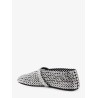 Ballet Flats suede and rubber ballerinas with glass eyelets