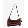 East West leather shoulder bag