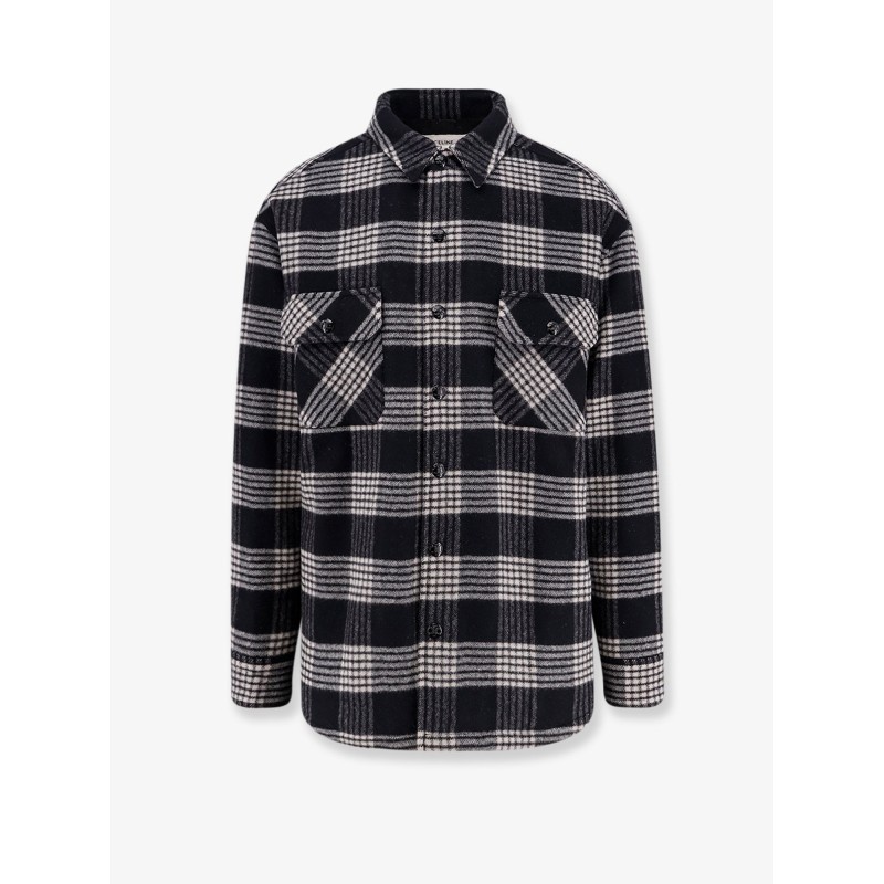 Quilted Overshirt wool shirt
