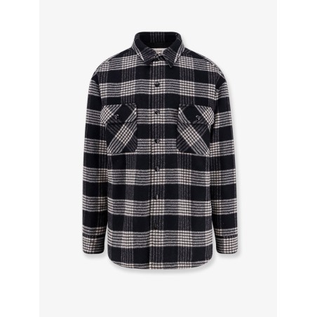 Quilted Overshirt wool shirt