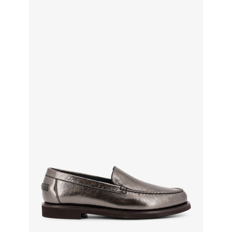 Penny laminated leather loafer