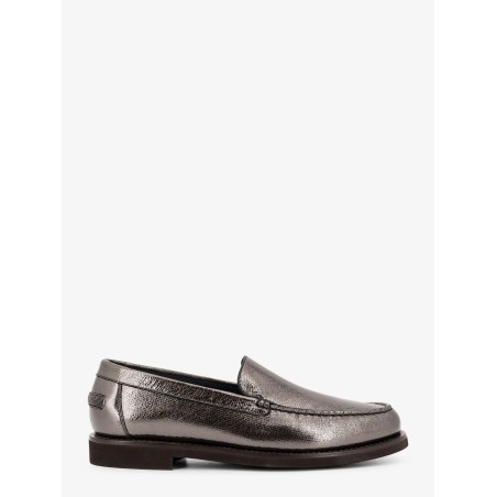 Penny laminated leather loafer
