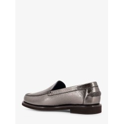 Penny laminated leather loafer