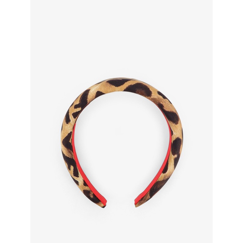 Silk headband with Fendi Leo print