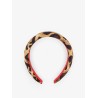 Silk headband with Fendi Leo print