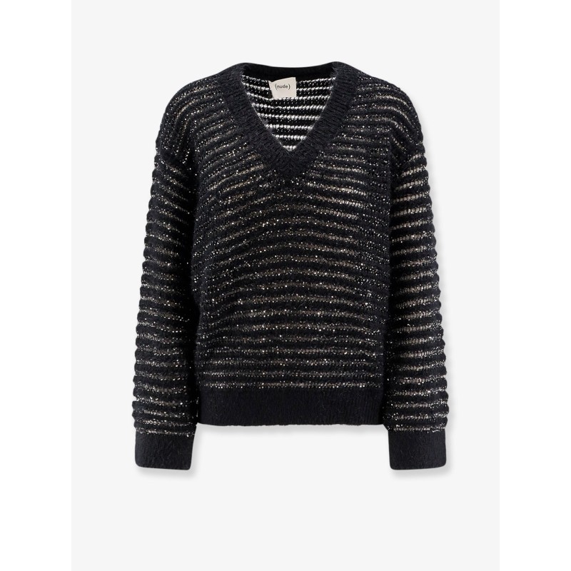 Wool blend sweater with sequins