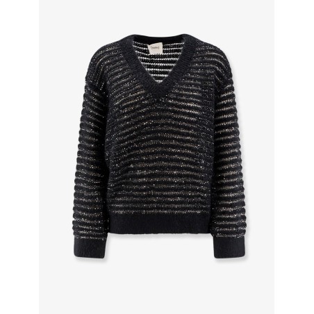 Wool blend sweater with sequins