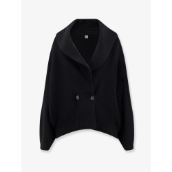 Shawl-Lapel wool cardigan