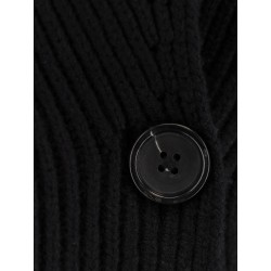 Shawl-Lapel wool cardigan