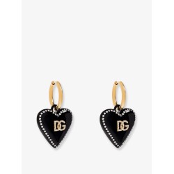 Metal earrings with rhinestones
