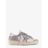 Stardan low-top leather sneakers with glitter profiles