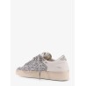 Stardan low-top leather sneakers with glitter profiles