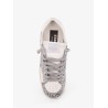 Stardan low-top leather sneakers with glitter profiles
