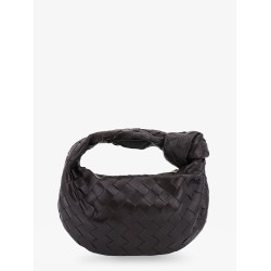 Mini jodie leather handbag with intrecciato motif