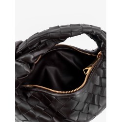 Mini jodie leather handbag with intrecciato motif