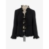 Silk blazer with frontal knot
