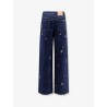 Wide leg jeans with rhinsestones