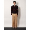 Wool and mohair sweater with lurex hearts