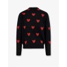 Wool and mohair sweater with lurex hearts