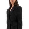 "MAIA" PINSTRIPE JACKET WITH BELT