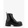 Leather boots with maxi rubber sole