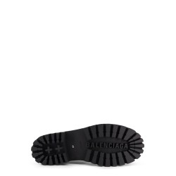 Leather boots with maxi rubber sole