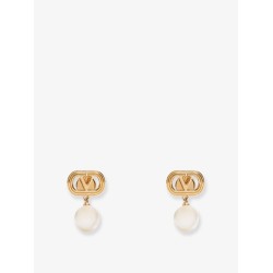 Ovalette metal earrings with Swarovski pearls