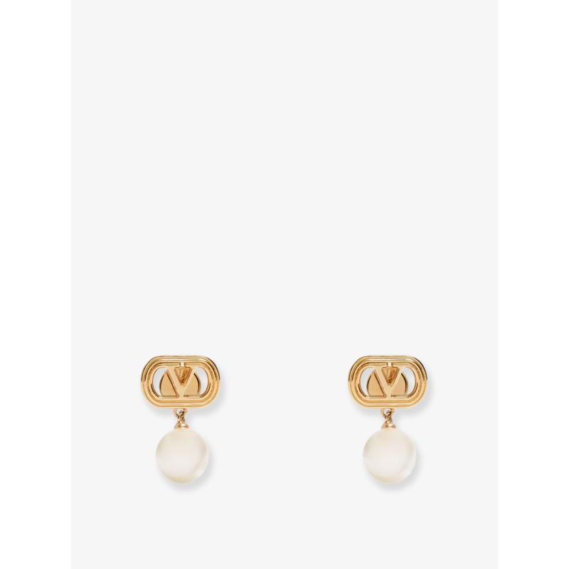Ovalette metal earrings with Swarovski pearls