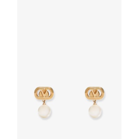 Ovalette metal earrings with Swarovski pearls