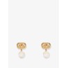 Ovalette metal earrings with Swarovski pearls