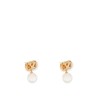 Ovalette metal earrings with Swarovski pearls