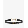 Leather belt with maxi metal Horsebit