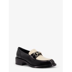 Leather loafers with metal Horsebit