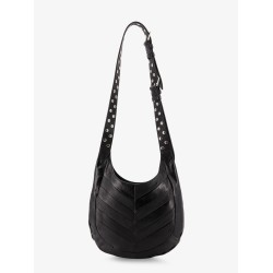 Leather Hobo crossbody bag with metal VLogo Signature