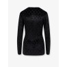 Chenille top with all-over crystal GG motif