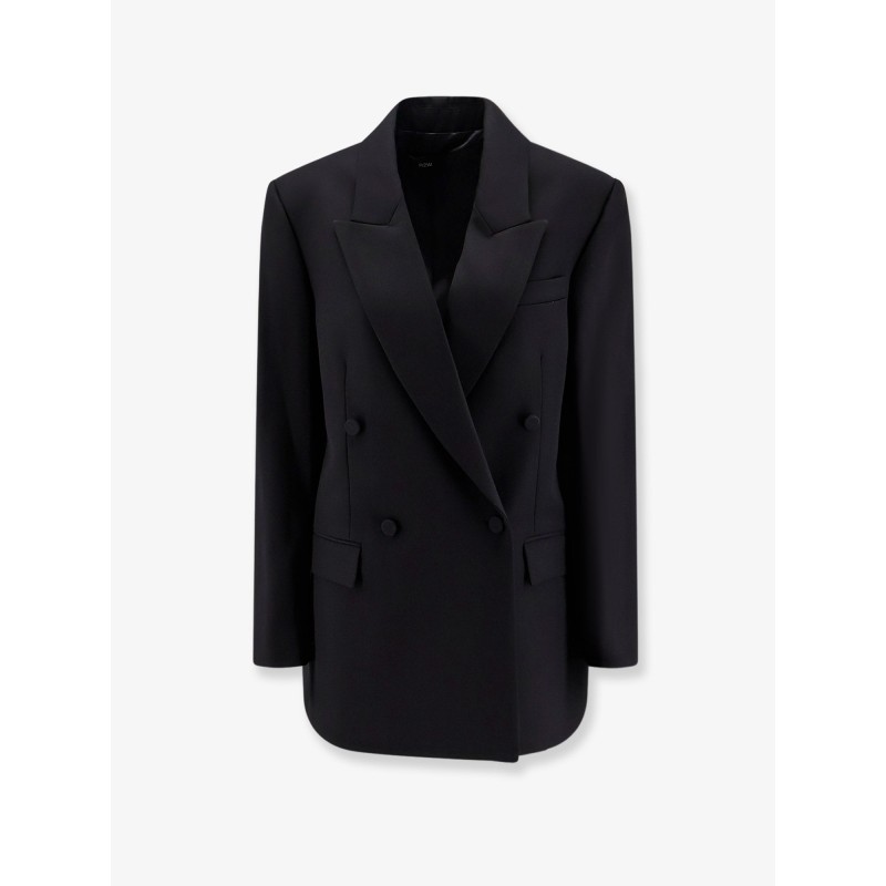 Viora double-breasted wool blend blazer