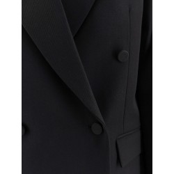 Viora double-breasted wool blend blazer