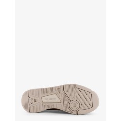 Clay low-top suede and leather sneakers